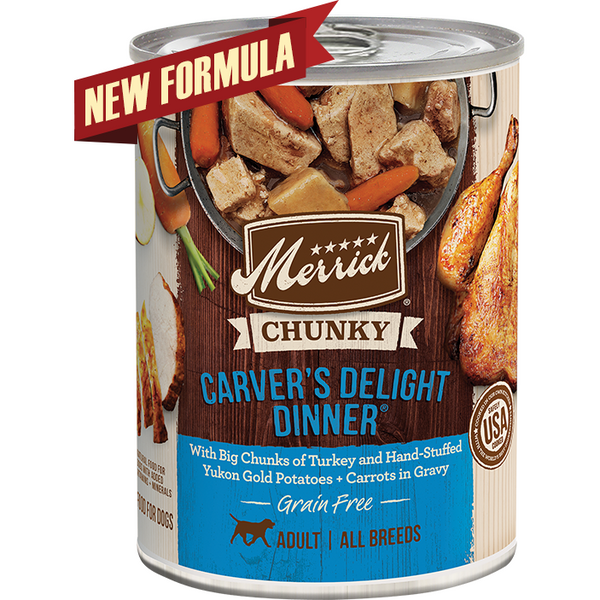 Merrick Chunky Grain Free Carver's Delight Dinner in Gravy