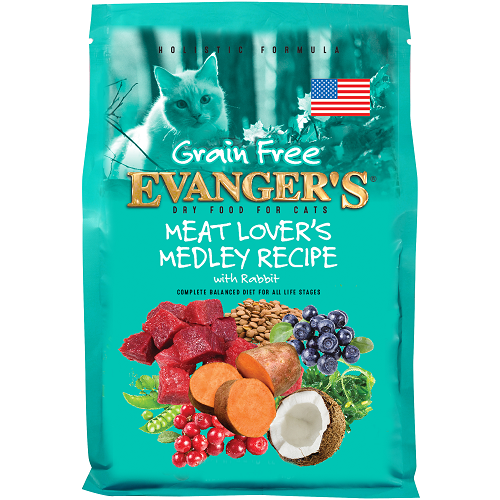 Evanger's Grain Free Meat Lover's Medley Recipe with Rabbit for Cats