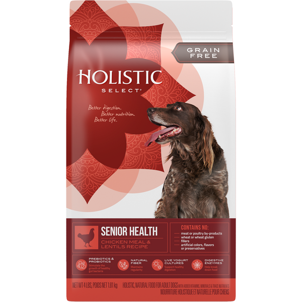 Holistic Select Grain Free Senior Chicken Meal & Lentils