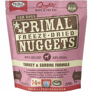 Primal Freeze-Dried Nuggets Turkey & Sardine Formula